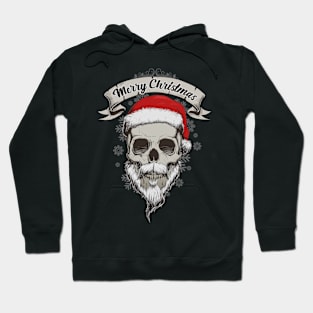 Vintage Santa Claus Skull Christmas Hoodie